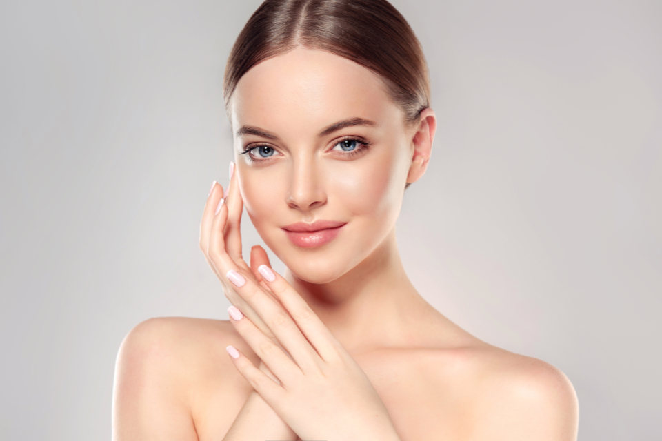 A beautiful woman with fresh and clean skin.
